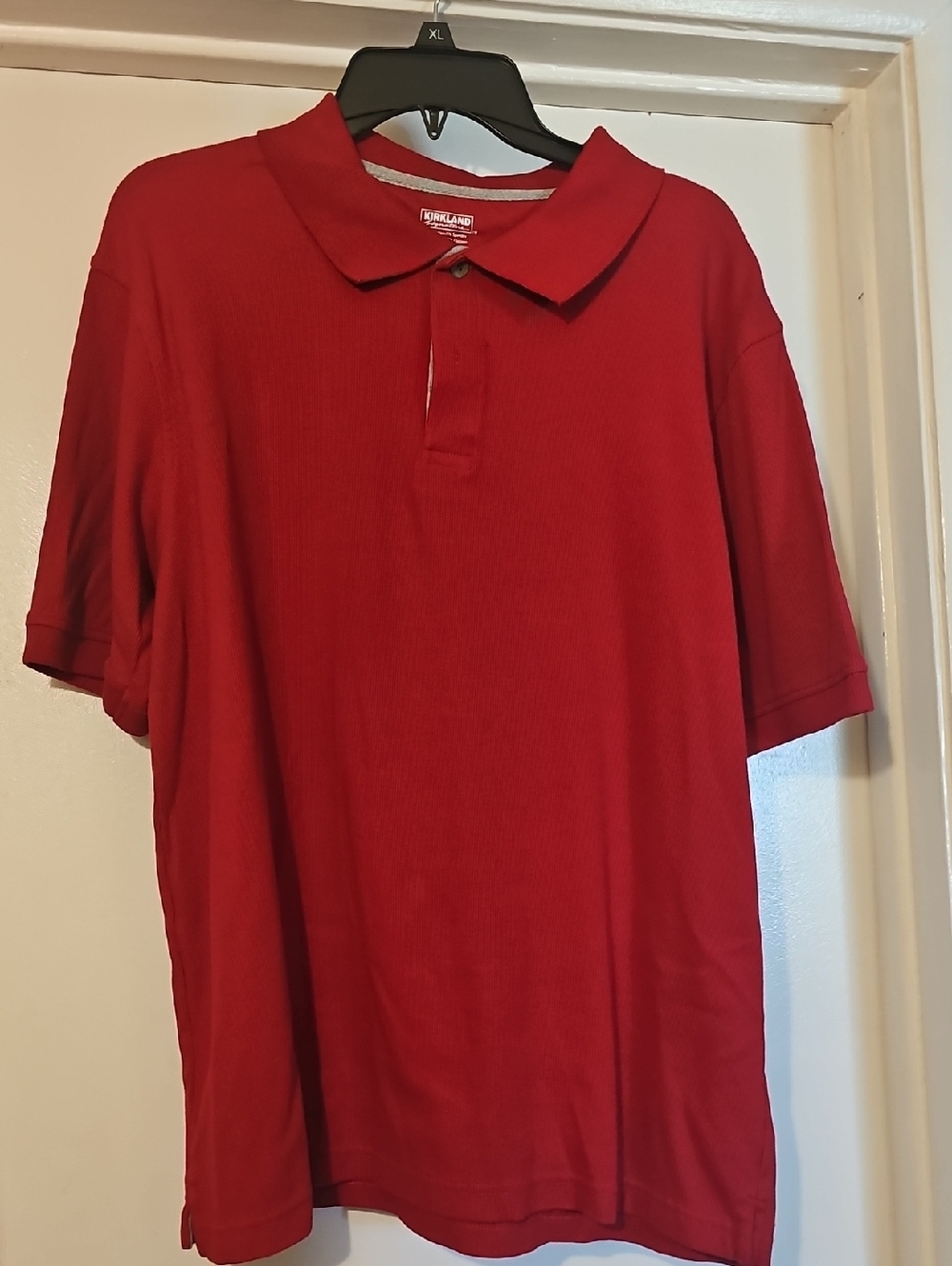 Kirkland Signature Red Men's Polo Shirt Short Sleeve Tote 2